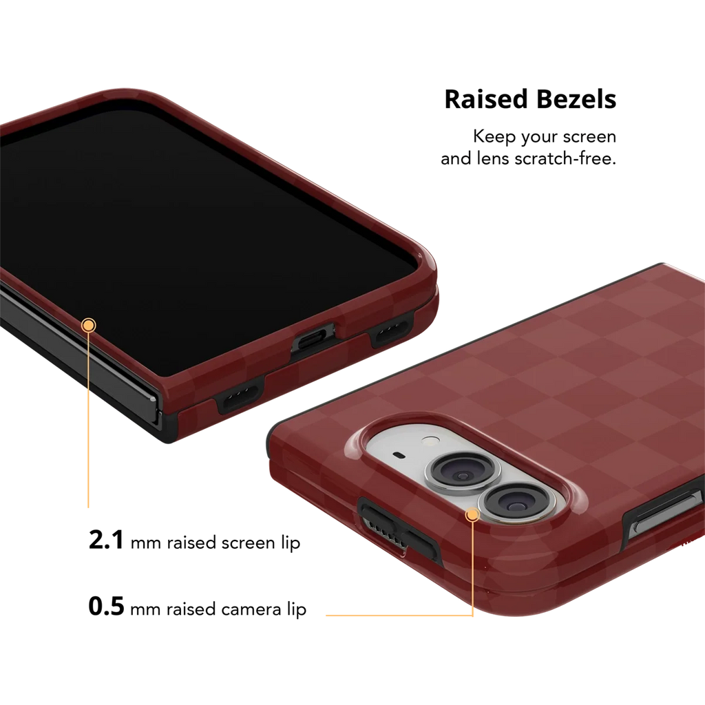 Maroon Check | Burgundy Checkerboard iPhone Case