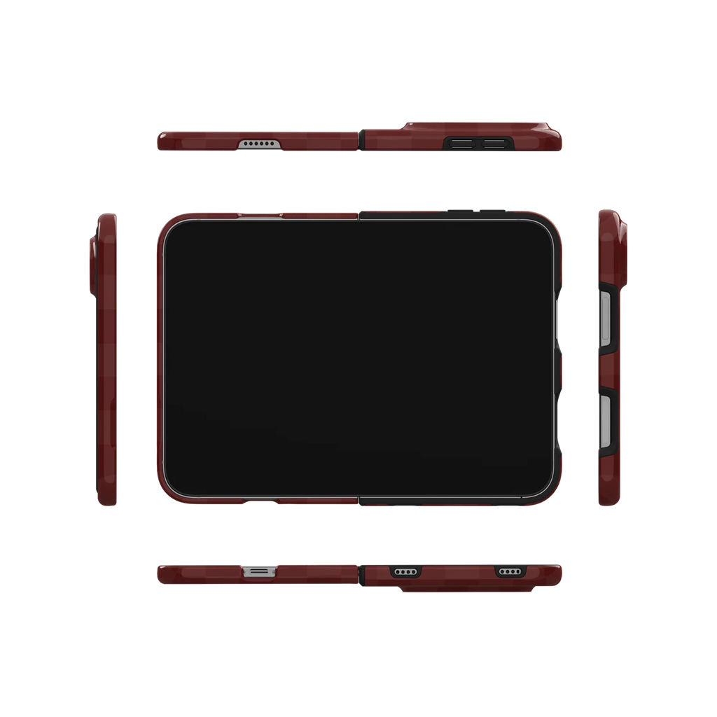 Maroon Check | Burgundy Checkerboard iPhone Case