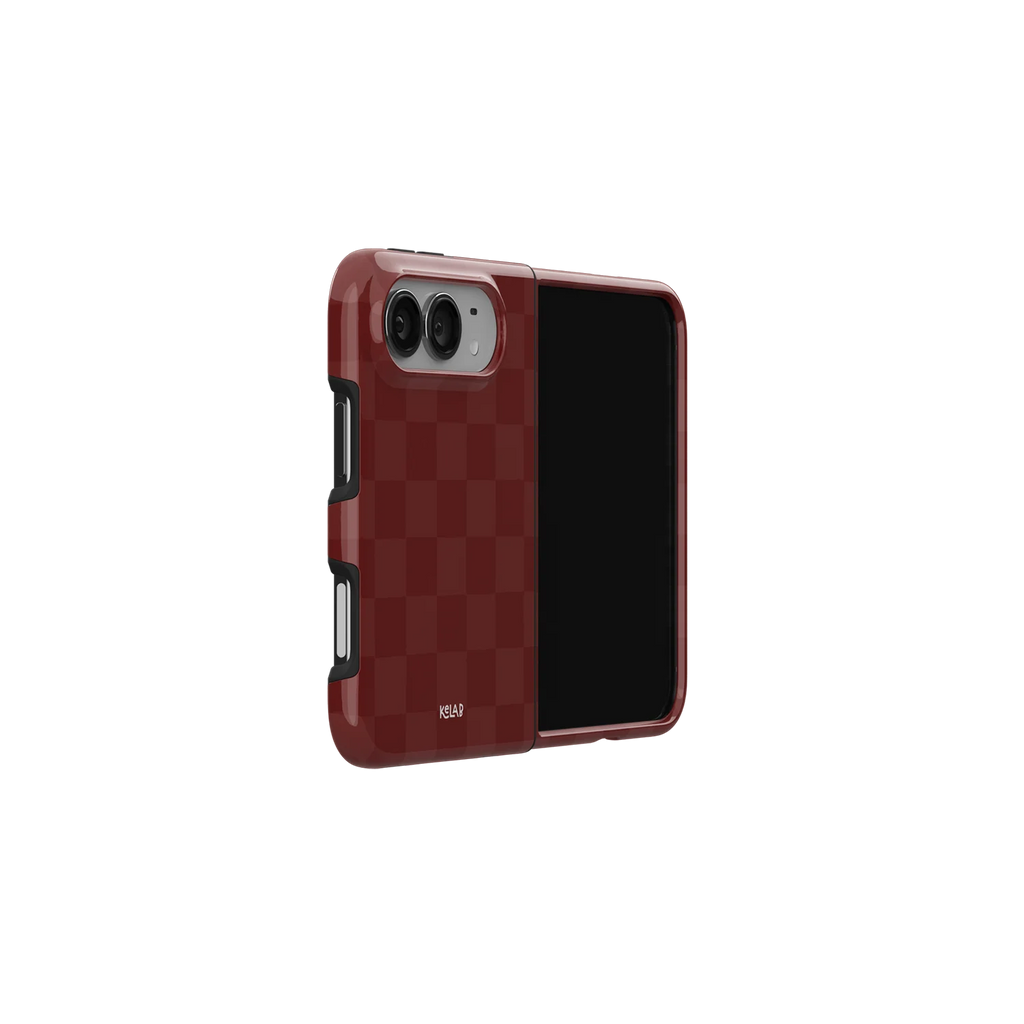 Maroon Check | Burgundy Checkerboard iPhone Case