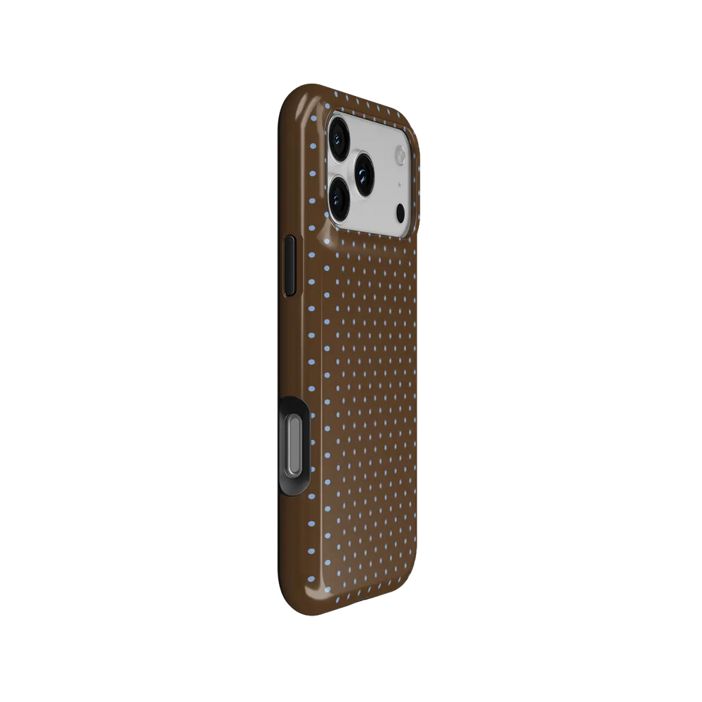Blueberry Espresso | Brown Polka Dot iPhone Case