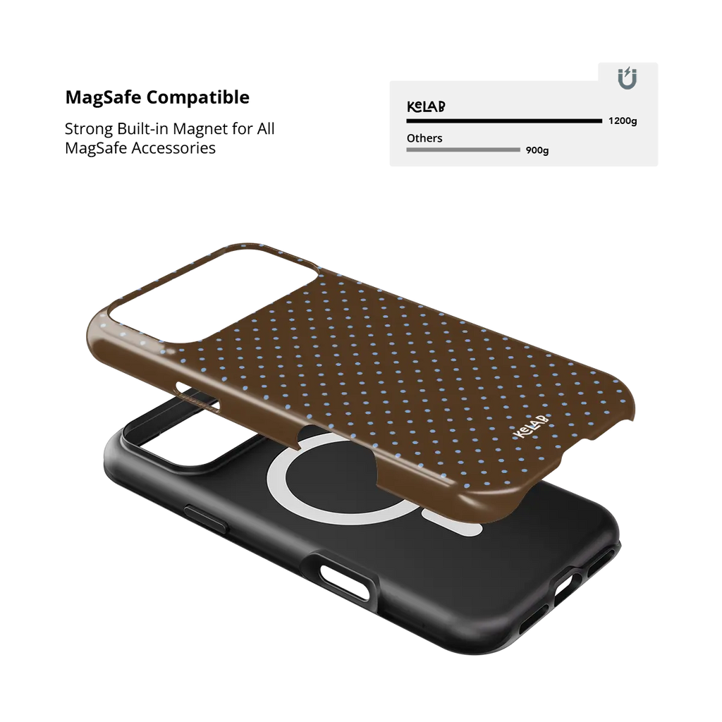 Blueberry Espresso | Brown Polka Dot iPhone Case