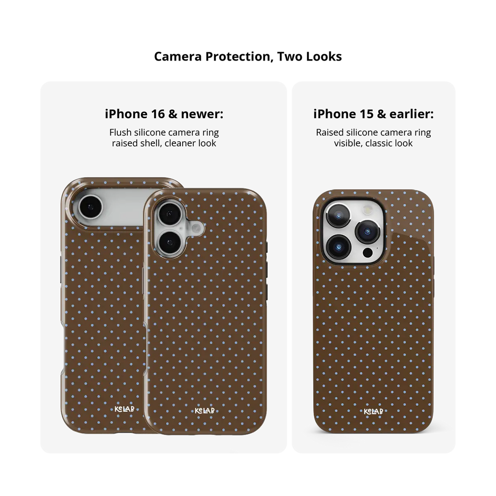 Blueberry Espresso | Brown Polka Dot iPhone Case
