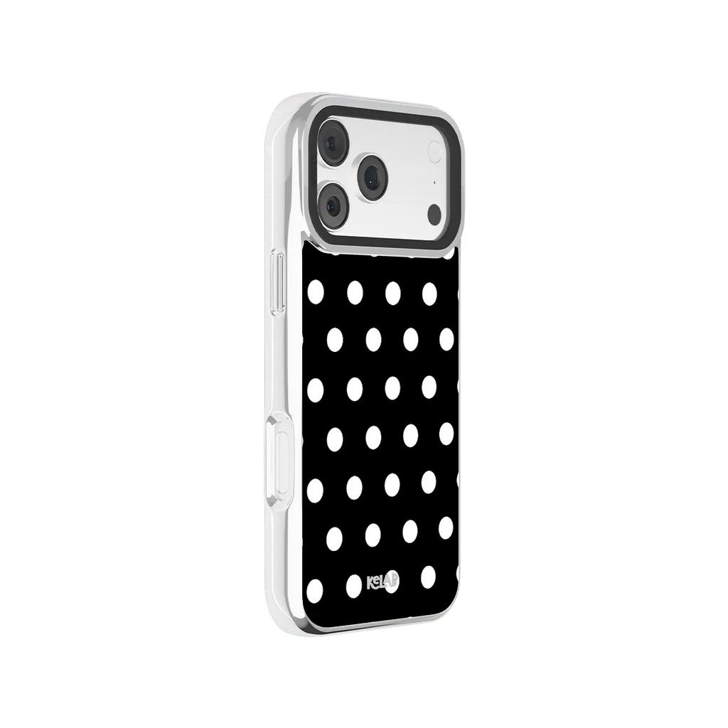 Domino Theory | Black and White Polka Dot iPhone Case