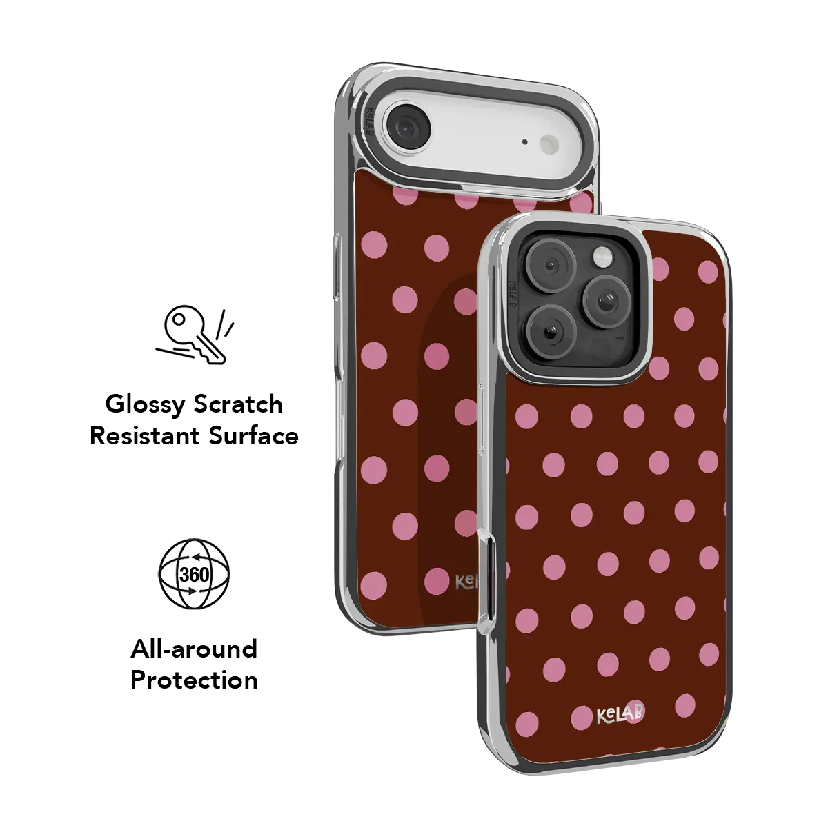 Velvet Pop | Burgundy Polka Dot iPhone Case