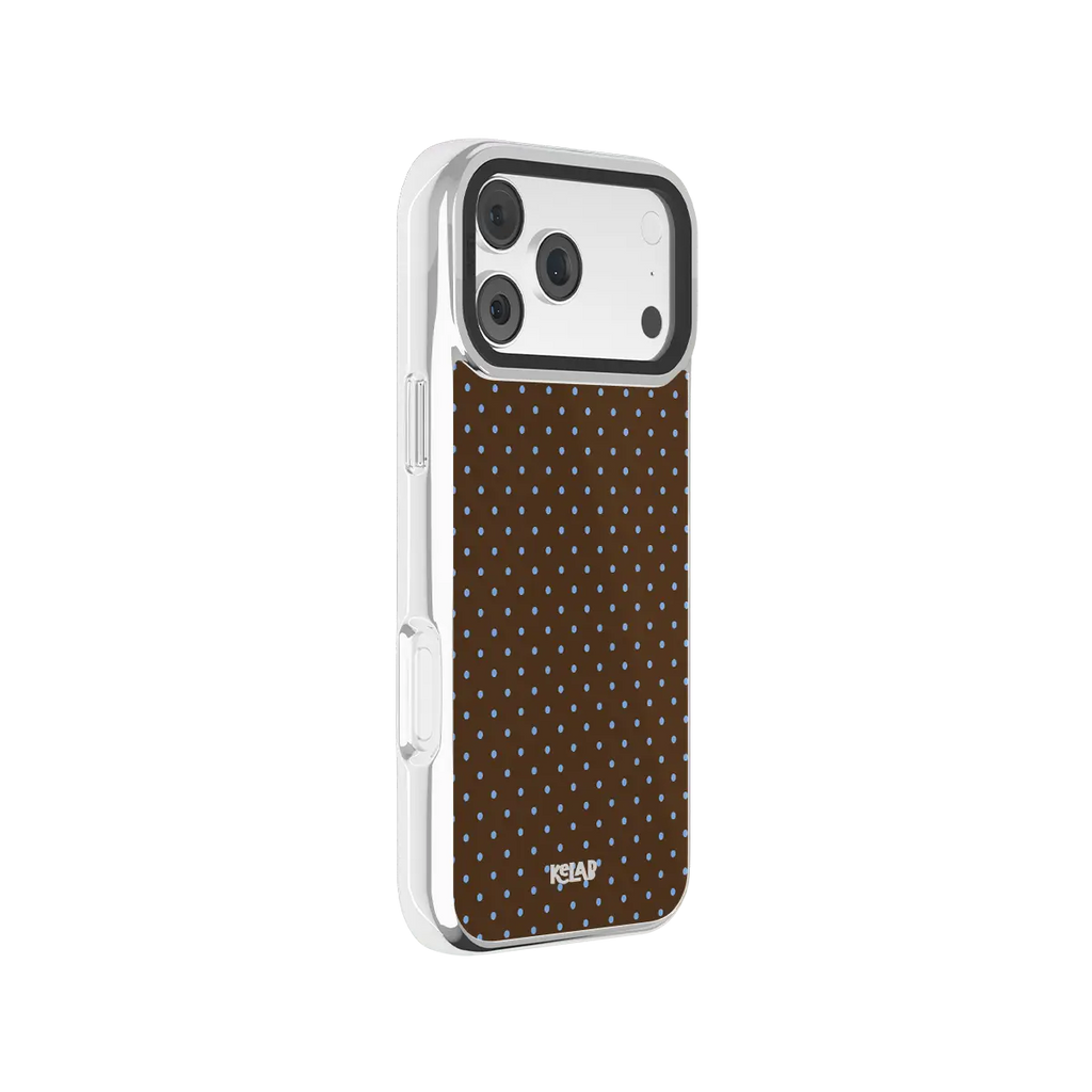Blueberry Espresso | Brown Polka Dot iPhone Case